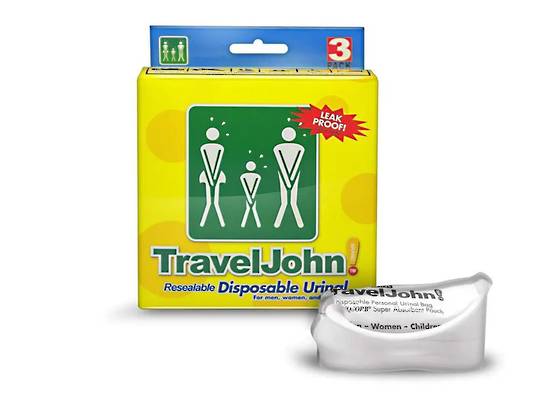 Travel John Disposable Urinal Bag Box of 3